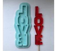 Cиликоновая форма для леденцов "Love"