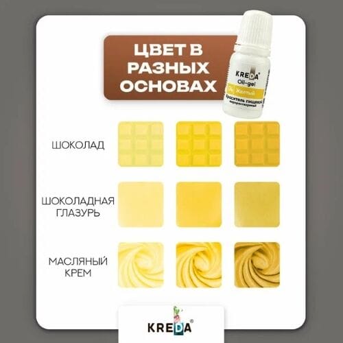 Oil-gel 04 Краситель жирорастворимый 10мл ЖЕЛТЫЙ