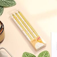 Свечи для торта "Белые конфетти/Золото" 14см 12шт